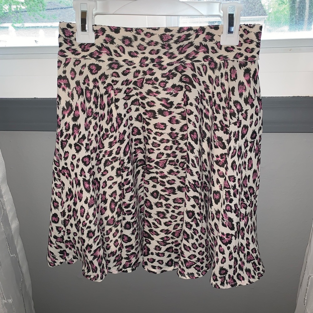 CHEETAH PRINT SKATER SKIRT